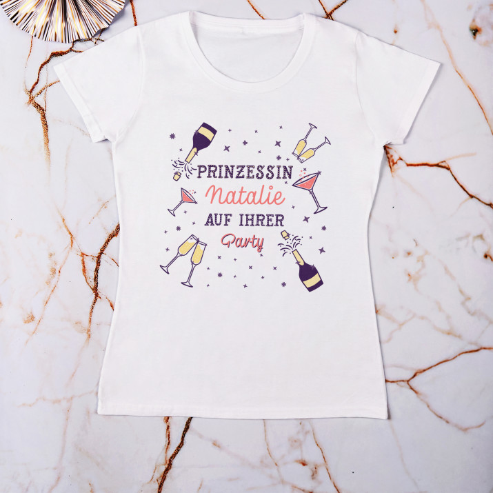 Königin der Party - T-Shirt mit Aufdruck für Damen